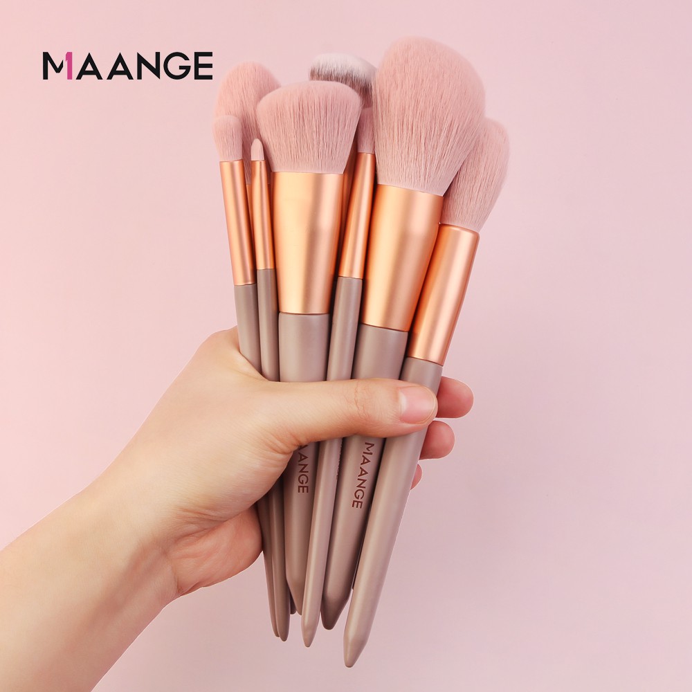 MAANGE 13Pcs Makeup Brush Sikat Lembut Beautytools Alat Rias Tas Kuas Portabel Lembut 5877