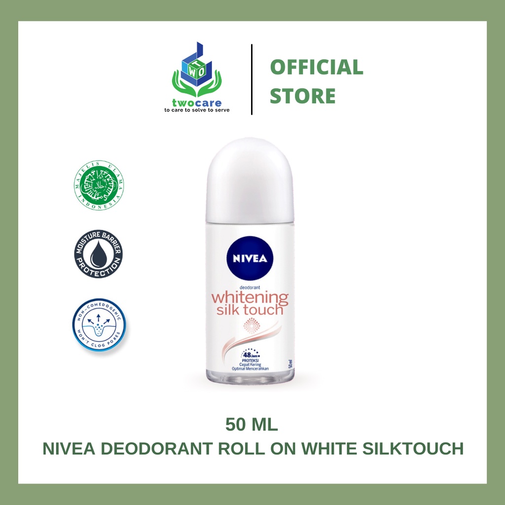 NIVEA Personal Deodorant Whitening Silk Touch Roll On 25 ml / 50 ml