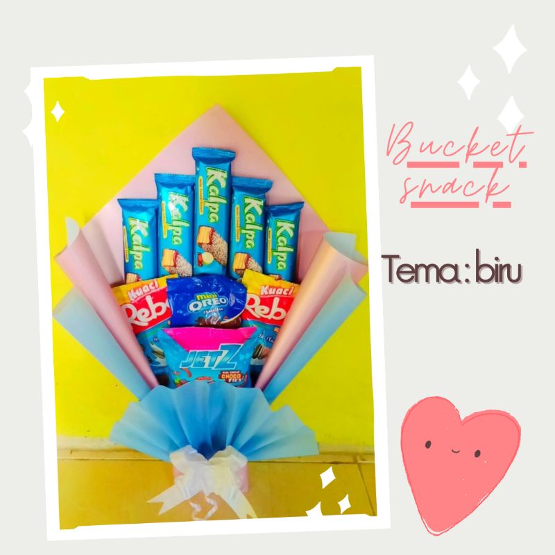 

BUCKET SNACK WARNA BIRU KADO/HADIAH/HAMPERS