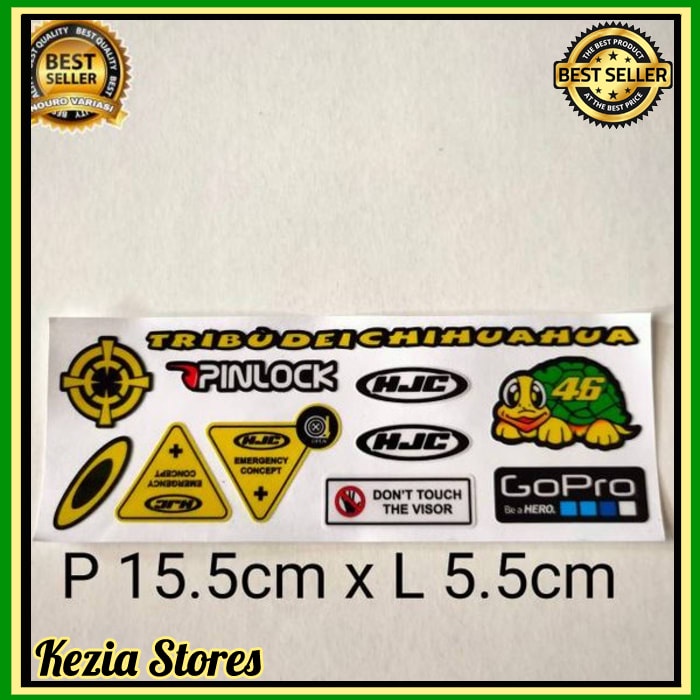 Promo warning stiker helm visor kaca helm hjc HJC termurah Elegan