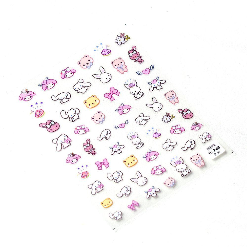 Mxbeauty Kartun Stiker Kuku Anak Perempuan Lucu Cinnamoroll Anjing DIY Nail Decals