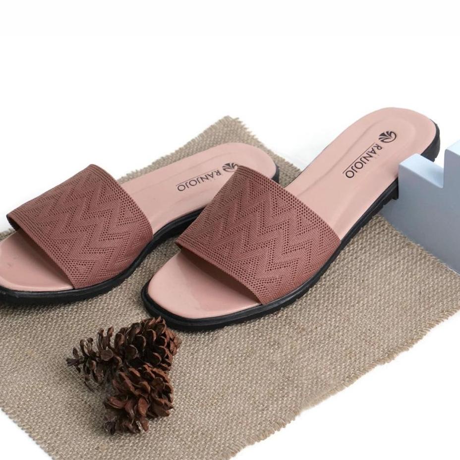 「HOT SALE」 Sendal Slop Wanita Teplek Original Wanita terbaru Sandal Slop Cewek Rajut sendal wanita M