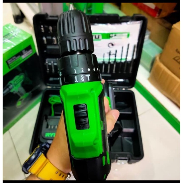 RYU MESIN BOR TEMBOK BATERAI CORDLESS RCI 20 VOLT IMPACK DRILL SET 20V 2 BATRE