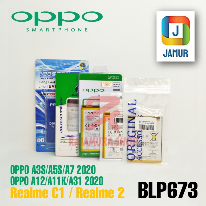 BATERAI OPPO A3S BLP673 BATERAI OPPO A5S BATERAI REALME C1 BATERAI REALME 2 BATERAI OPPO A7 2020 BAT