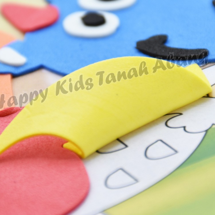 PUZZLE 3D ANAK/ MAINAN EDUKASI ANAK / MAINAN MENEMPEL EVA STICKER / TEMPELAN KERTAS EVA