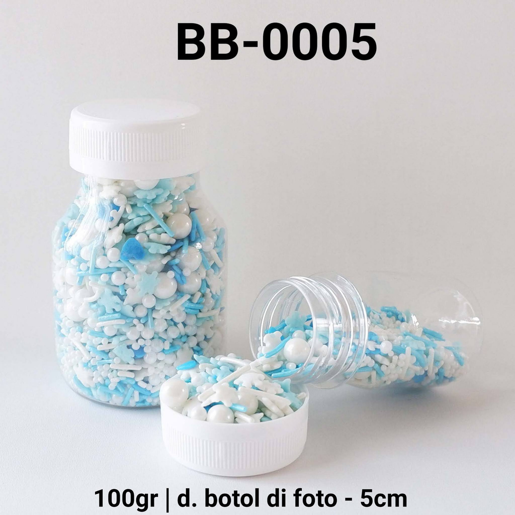 

BB-0005 Sprinkles sprinkle springkel 100gr 100 gram mix biru putih yamama baking grosir murah sprinkles cake dekorasi mutiara trimit decoration story sprinklestory sprinklesstory sprinkle story yamama baking