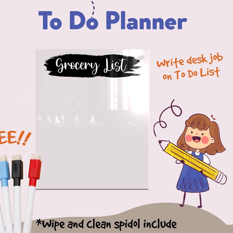 

[GIANT PALACE] GROCERY LIST PLANNER ACRYLIC TERMURAH