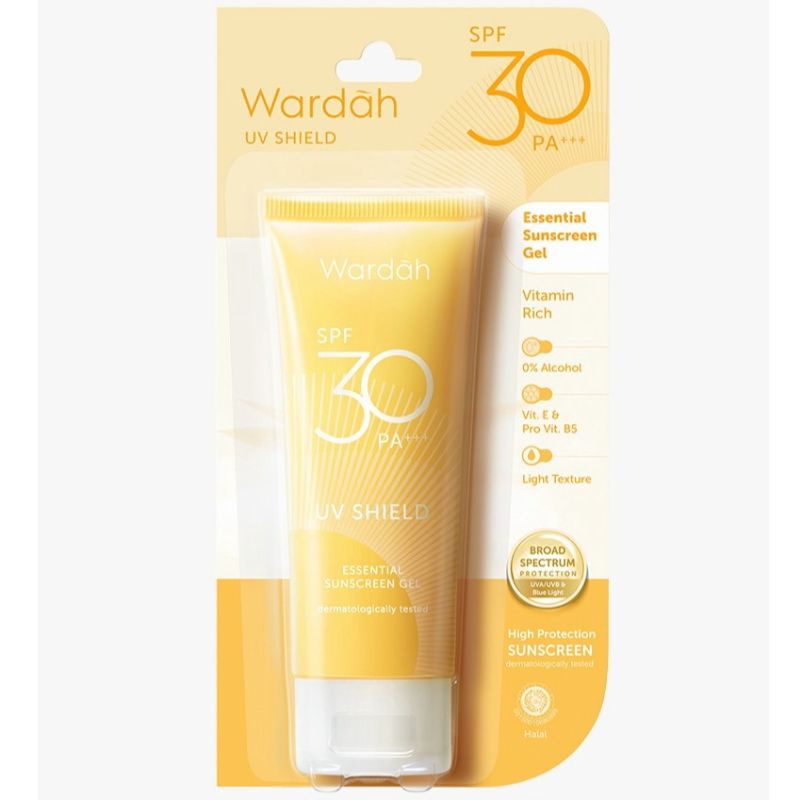 [Ready] Wardah UV Shield Essential Sunscreen Gel SPF30 PA+++ / Sunblok