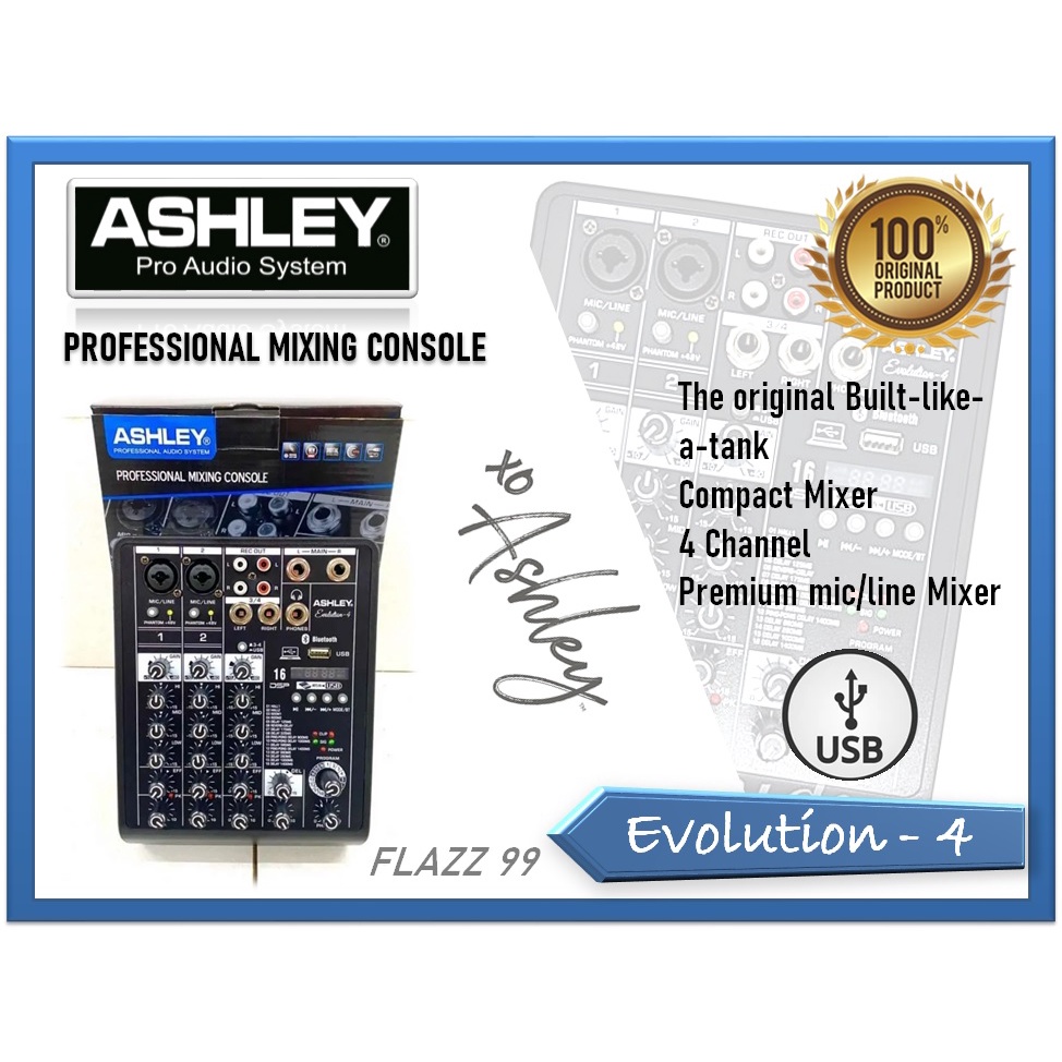 Mixer Ashley Evolution 4 Evolution4 Original Professional Mixing Console
