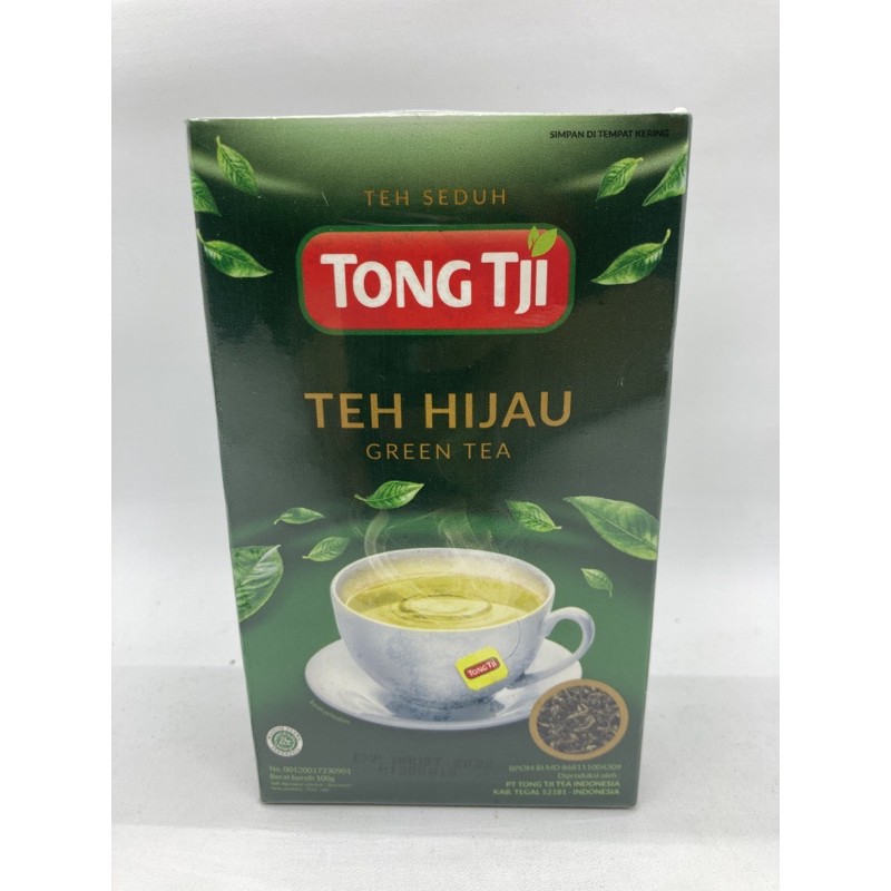 

Teh SEDUH DAUN TEH TONG TJI GREEN TEA [TEH HIJAU] 100g BOX barcode 8992936661979