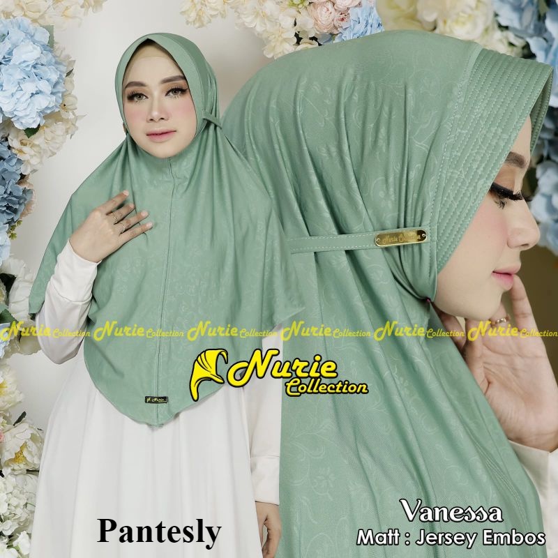 Ori Nurie VANESSA Jilbab Instan Jersey Embos Jilbab Instan Pet Tali
