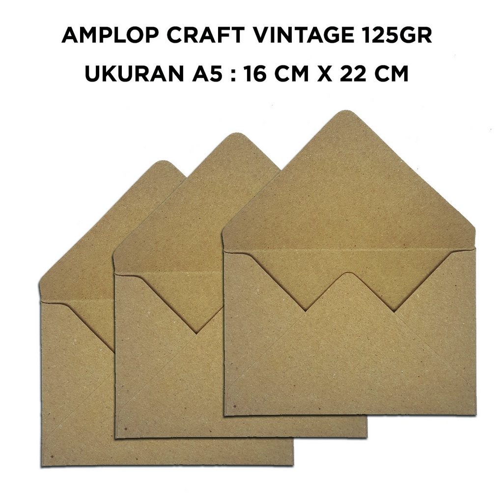 

A5 Amplop Coklat Vintage 16x22cm Bahan Kraft 125gr Harga Murah
