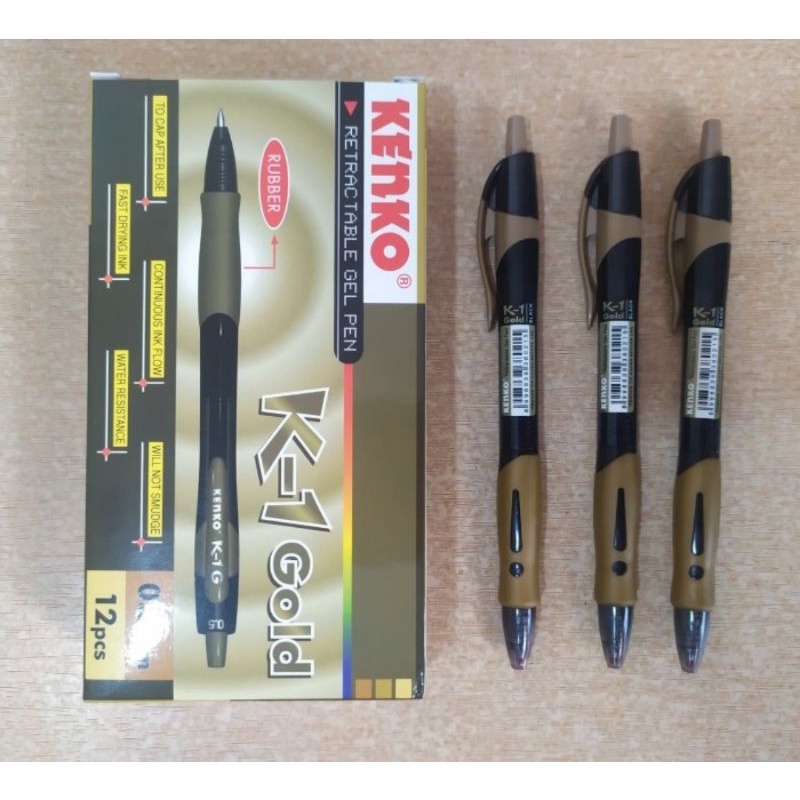 

Kenko Pulpen Gel K-1 Gold 0.5 mm - Pulpen Cetek