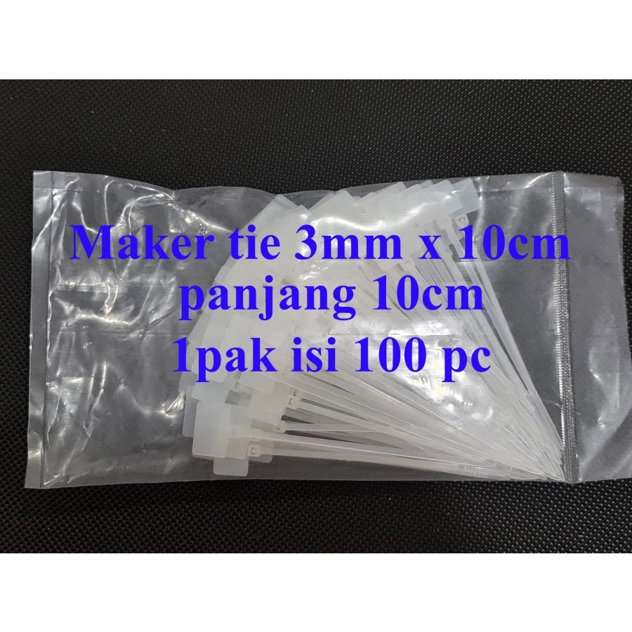 

Maker TIE Pengikat Kabel label 3x100 mm / Cable Ties Label name tag