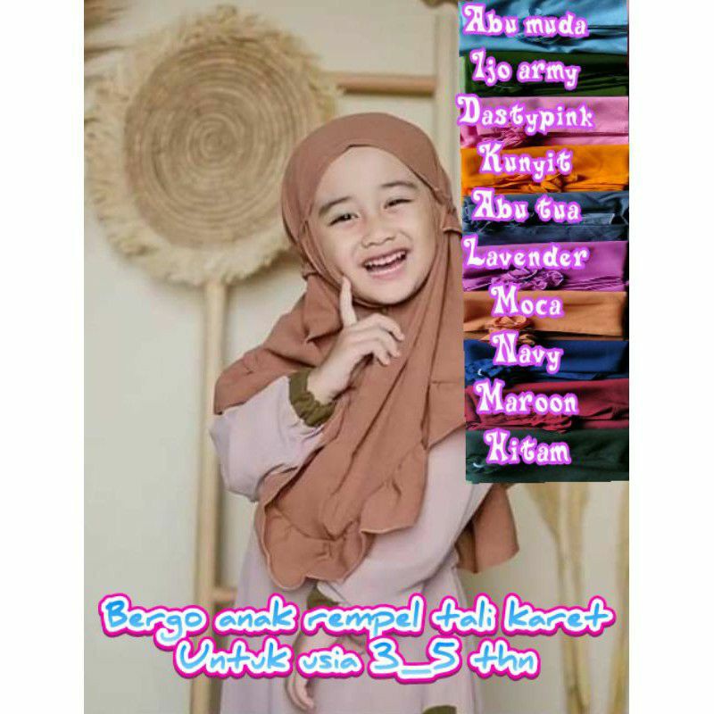 jilbab anak bergo rempel