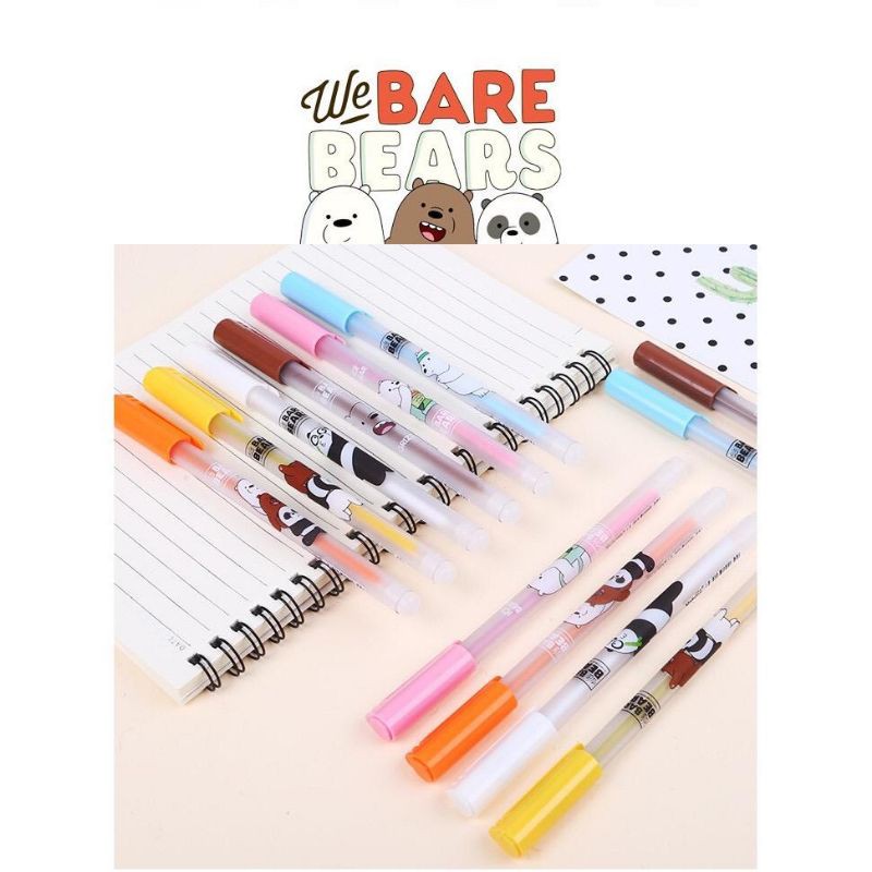 Pen Cair Bisa Hapus Magic Pena Erasable Gel by Friction We Bare Bears