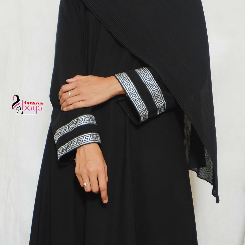 Wow abaya Gamis Polos keren Murah Tangan List Dobel pita Motif yg Cantik