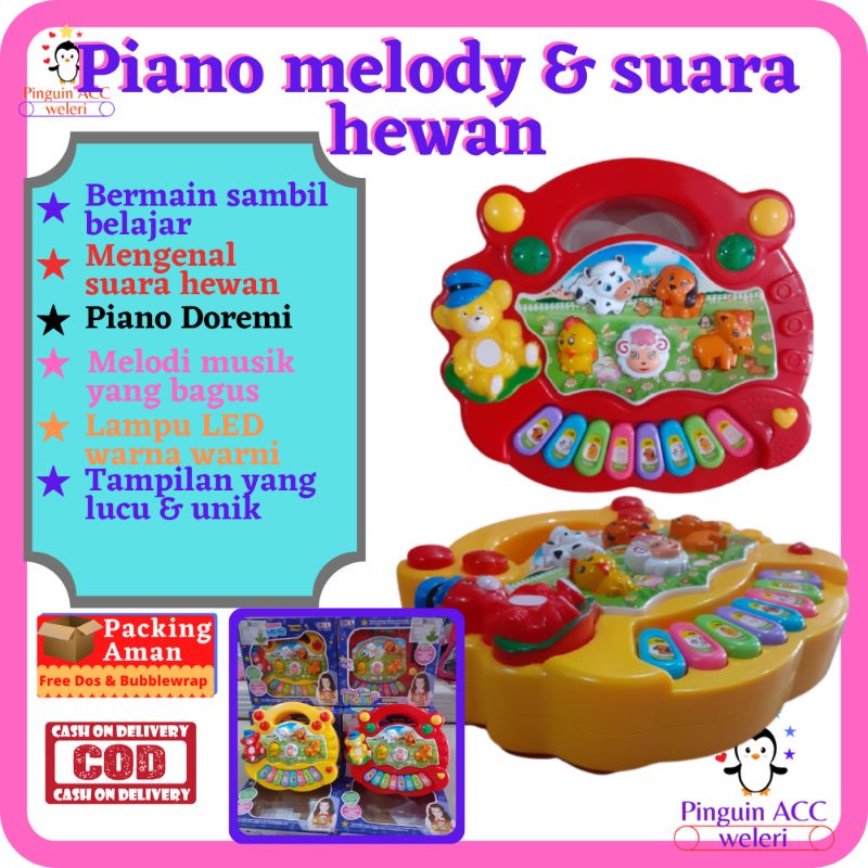 Mainan Piano Doremi dan Piano Farm Suara Hewan mainan edukasi mainan viral terbaru Mainan Anak Perem