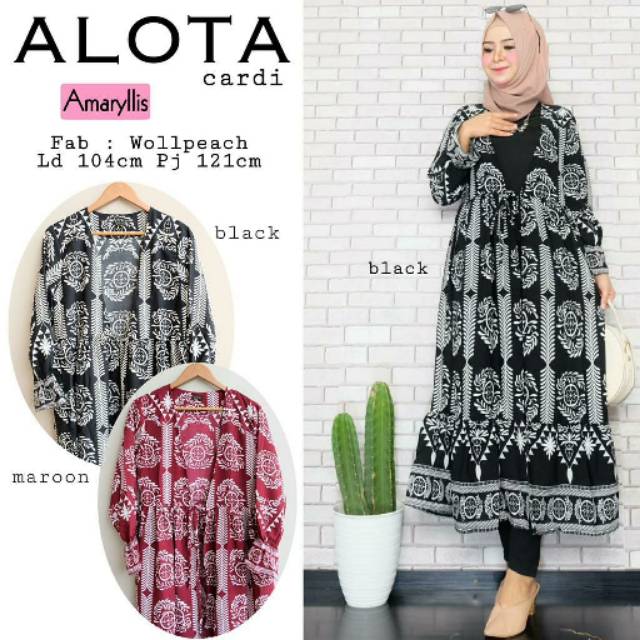 Alota cardigan motif etnik