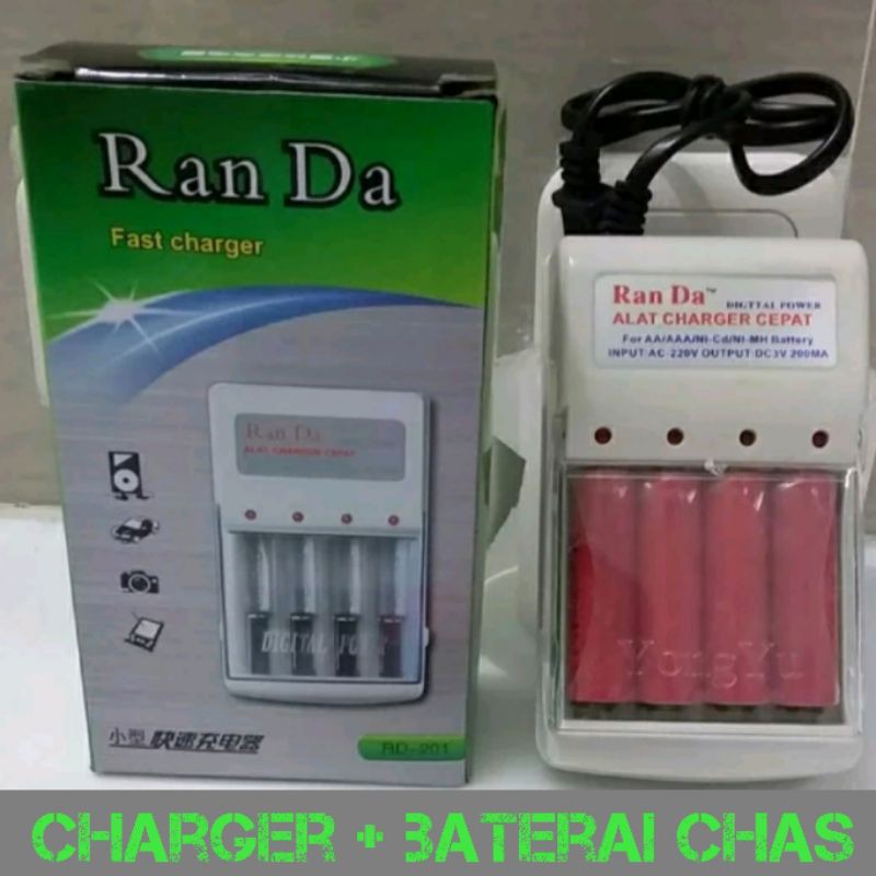 charger 4 Baterai plus batrerai chas / 2baterai  non baterai