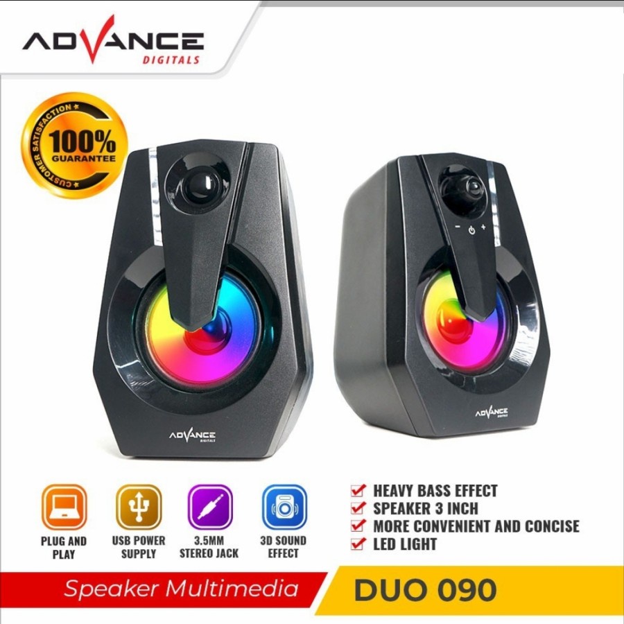 Advance Speaker Komputer/Laptop DUO-090 Black | Garansi resmi advance