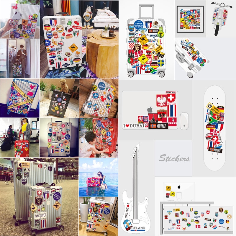 50 exquisite cartoon animal stickers graffiti waterproof skateboard stickers personalized luggage computer stickers
