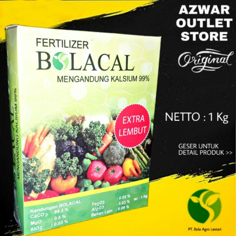 BOLACAL PUPUK PENCEGAH RONTOK BUNGA&BUAH| FERTILIZER BOLACAL [1KG] - KALSIUM 99% UNTUK TANAMAN MURAH