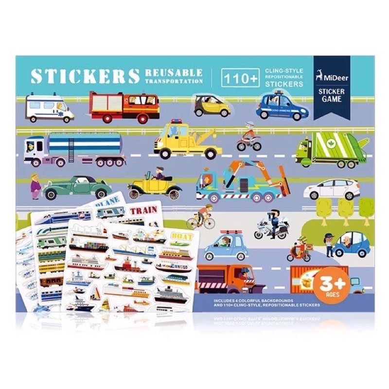 mideer reuseable sticker book - kado anak - hadiah anak