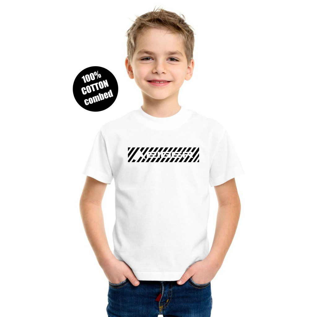 Terbaru kaos Anak Murah Logo Eiger Hitam - Putih Super Premium