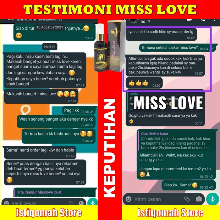 MISS LOVE SPRAY Obat Menghilangkan Keputihan Bau Yang Gatal dan Becek Saat Hamil Secara Alami Dan Cepat Pada Wanita Di Apotik Paling Ampuh - Cara Menghilangkan Keputihan Abnormal Yang Bau Gatal Becek Akibat Jamur BPOM ASLI