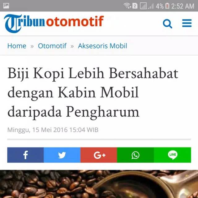 Pengharum Ruangan &amp; Mobil Aroma Kopi