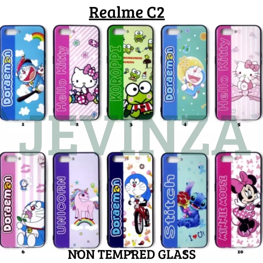 Softcase Case 3D Karakter Lucu For Realme C2 Case Pelindung Camera Kesing Hp Realme C2 Plus Lucu Cas