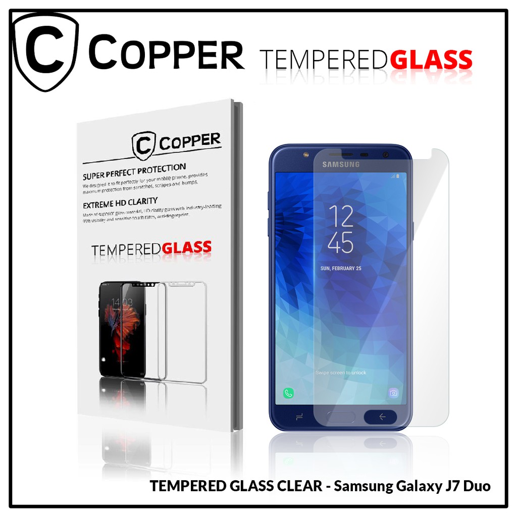 Samsung J7 Duo - COPPER Tempered Glass Full Clear