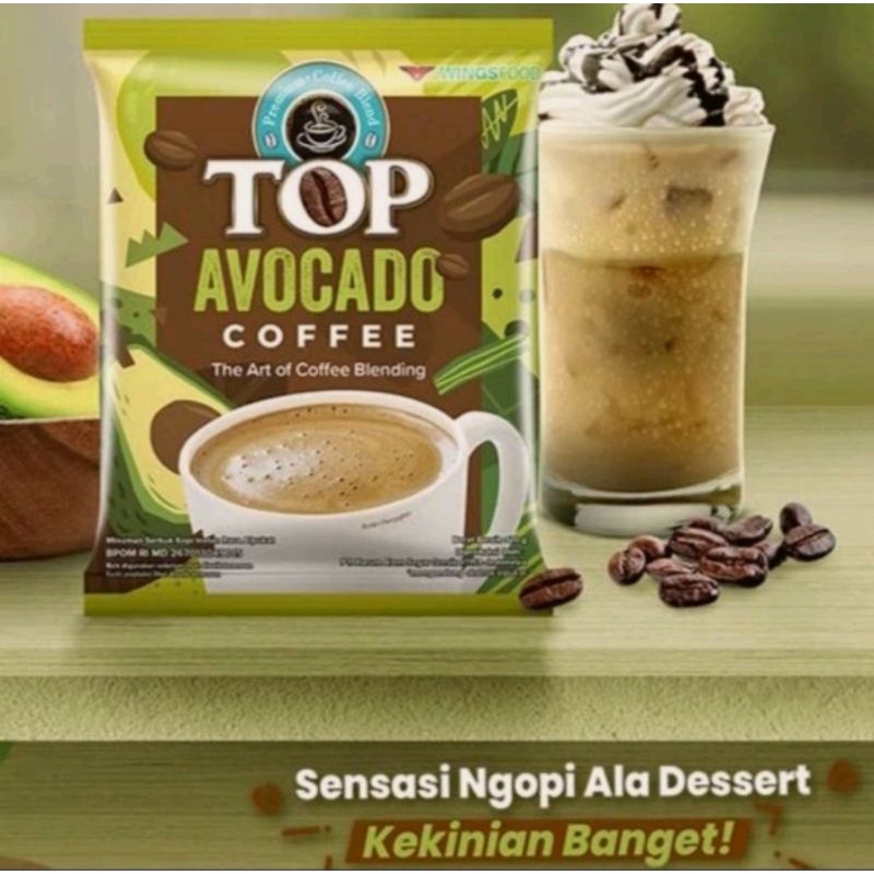 

TOP COFFEE AVOCADO 20gr 1 Renceng isi 15 sachet