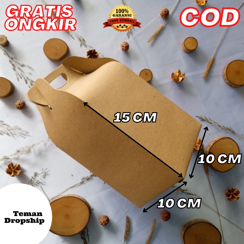 

TAS KOTAK GABLE BOX KADO PACKING SOUVENIR MUG UKURAN 15 X 10 X 10 CM