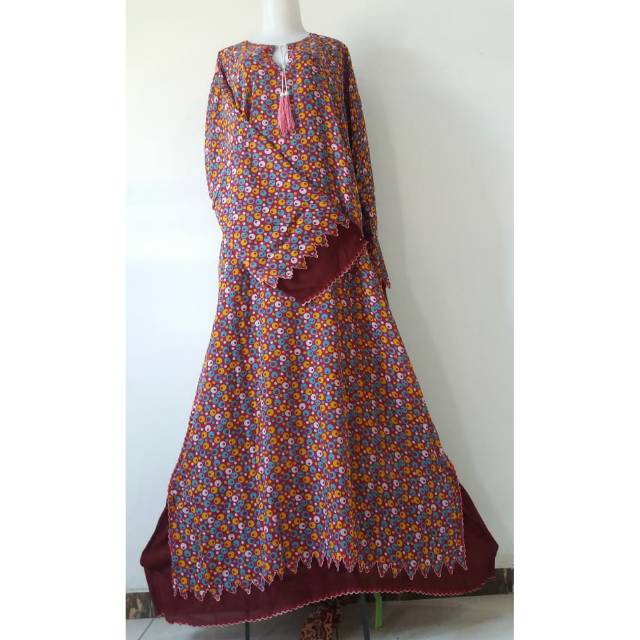 Abaya dobel sifon corak L