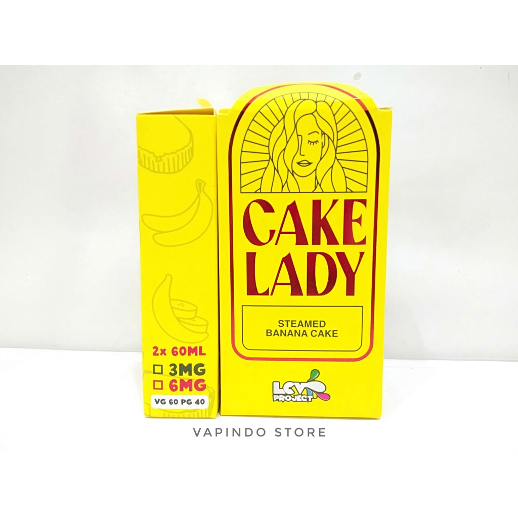 CAKE LADY STEAMED BANANA CAKE 60ML 3MG BY LCV JUICE LIQUID