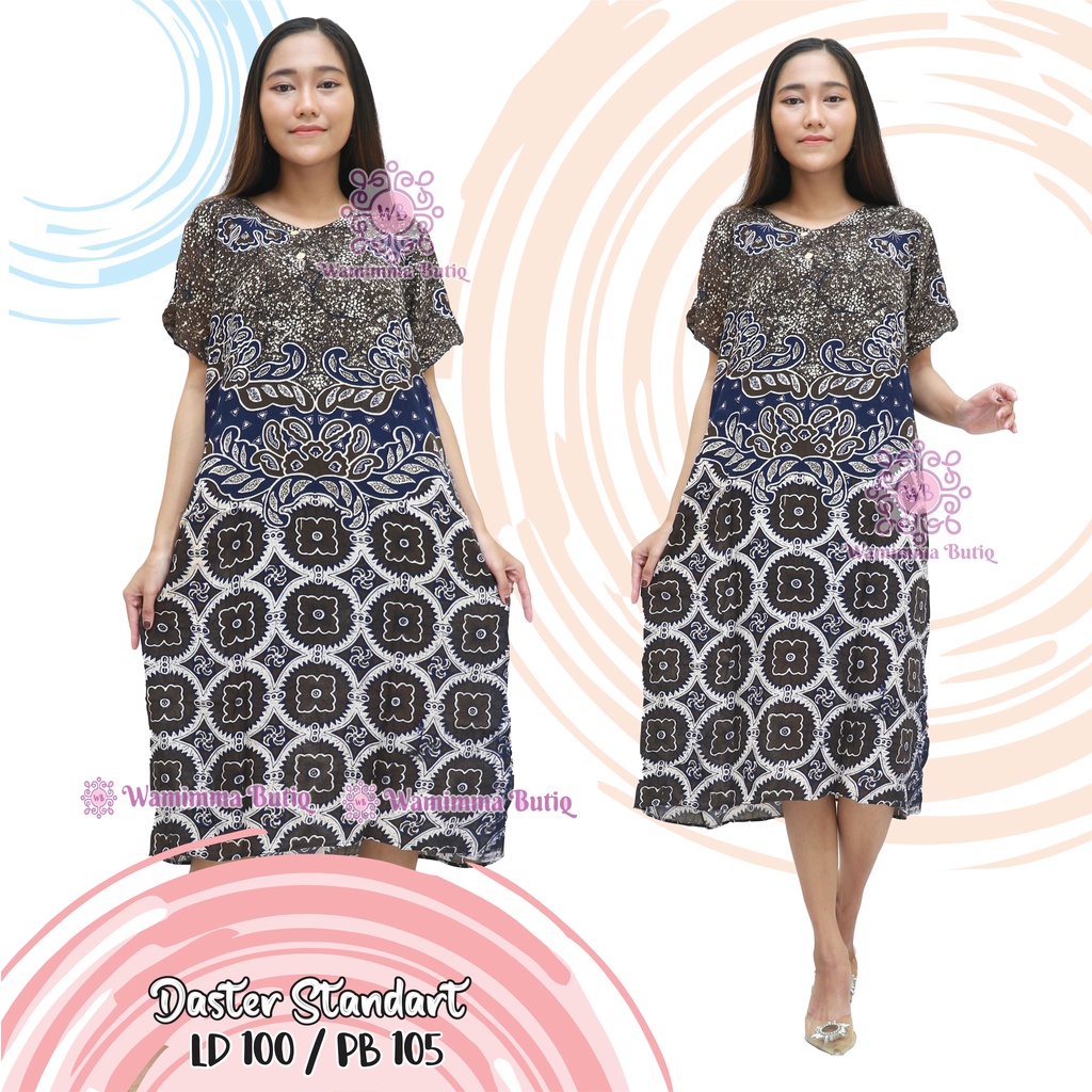 Daster Batik Murah Baju Tidur Batik Murah Adem Nyaman Daster Batik Pekalongan Daster Yukensi-Sizuka-Biru