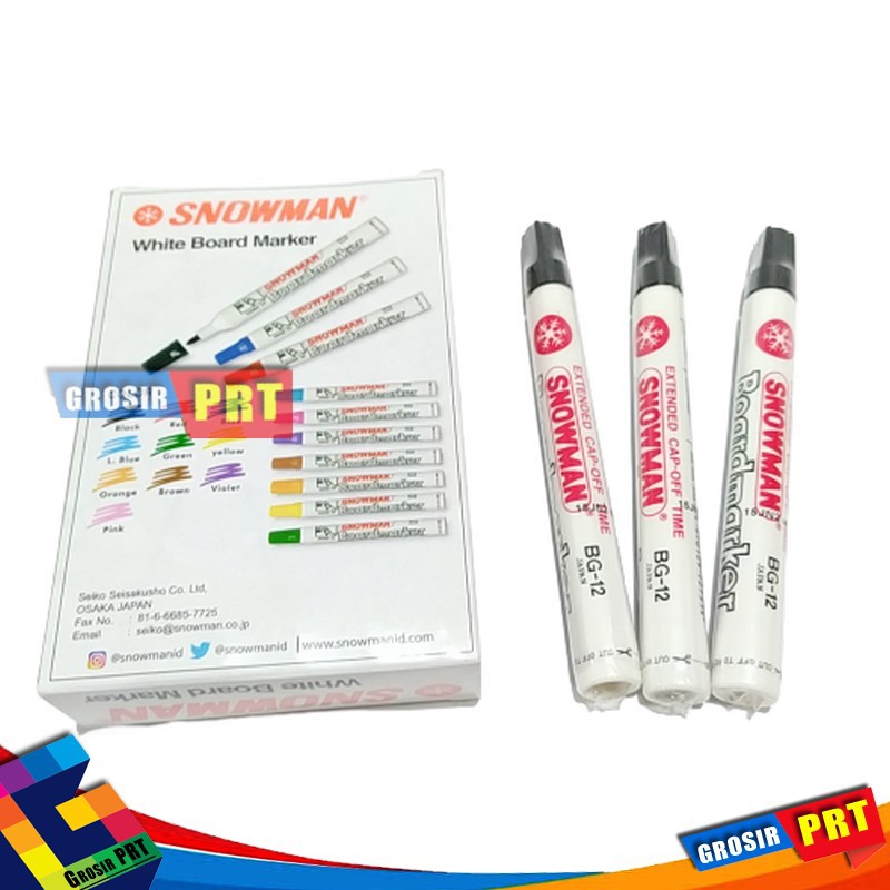 

Spidol Snowman BG-12 Original Board Marker Non-Permanent