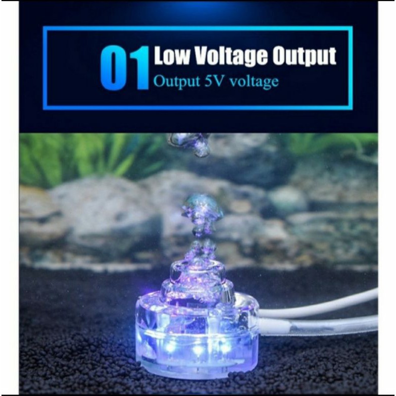 Lampu celup super mini hikari buble light dekorasi aquarium aquascape