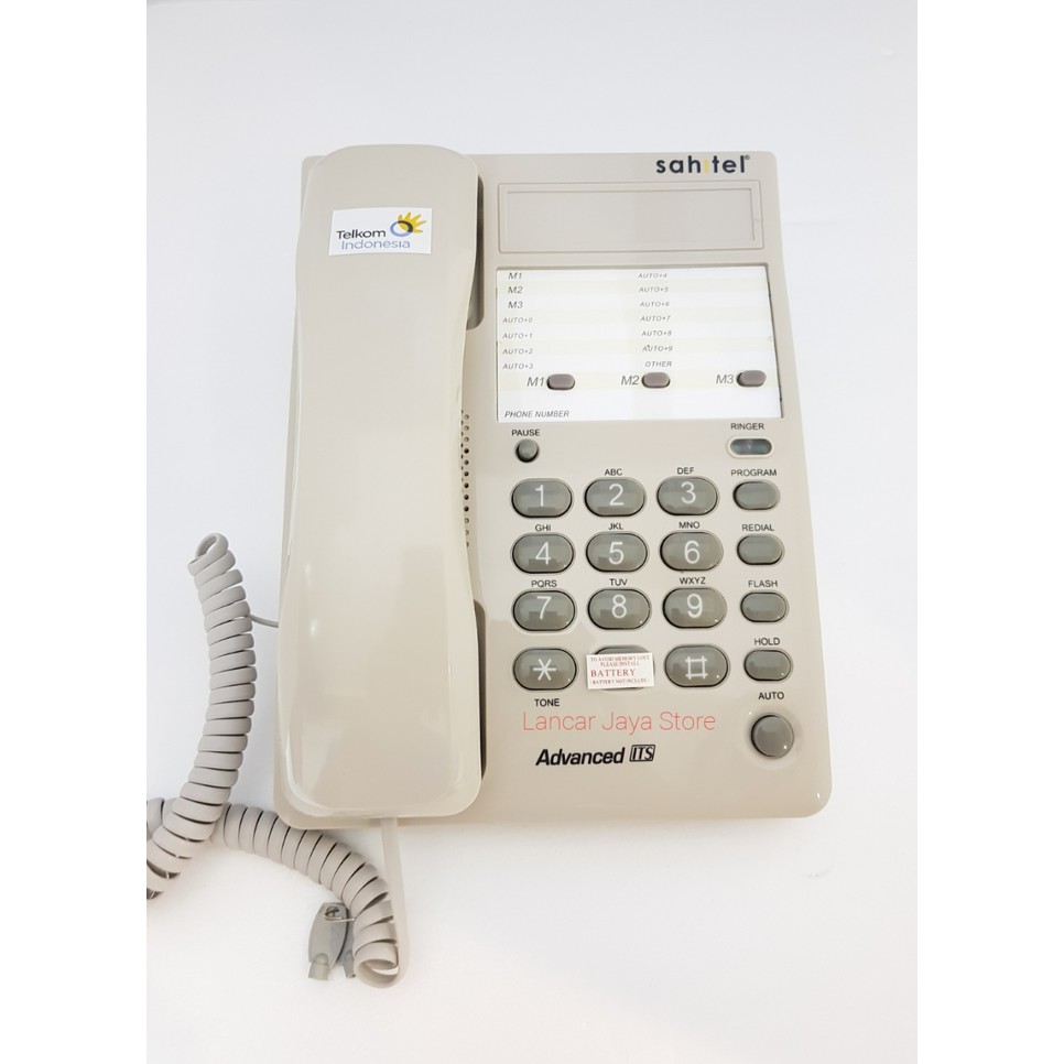 Telepon Murah Meja Sahitel S71 - Putih Simple / Telepon Meja Kantor