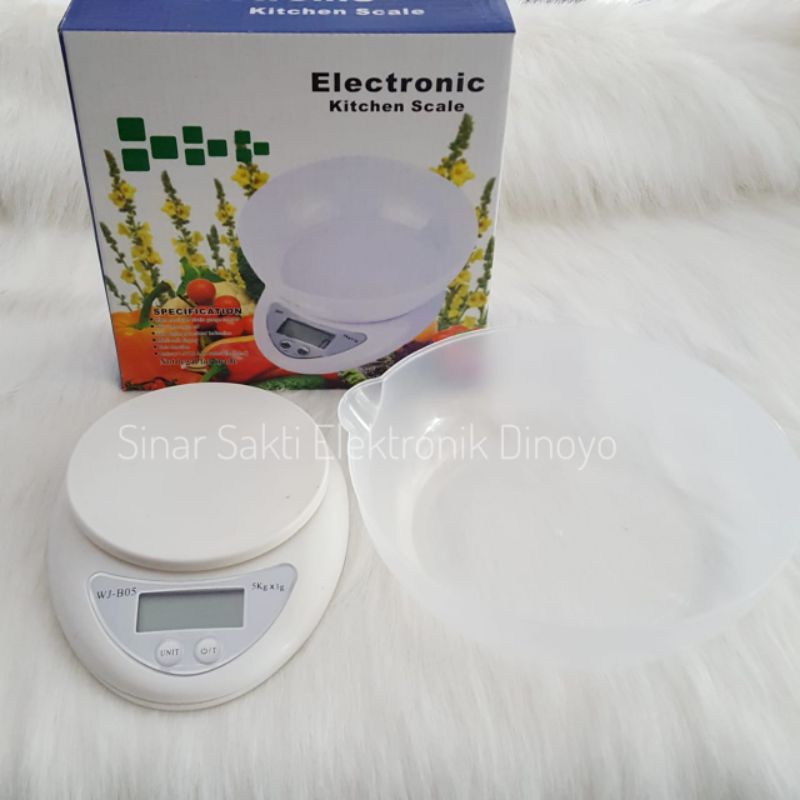 Timbangan Dapur + mangkok Digital Kue electronic kitchen scale tepung 5kg by Sinar Sakti Malang