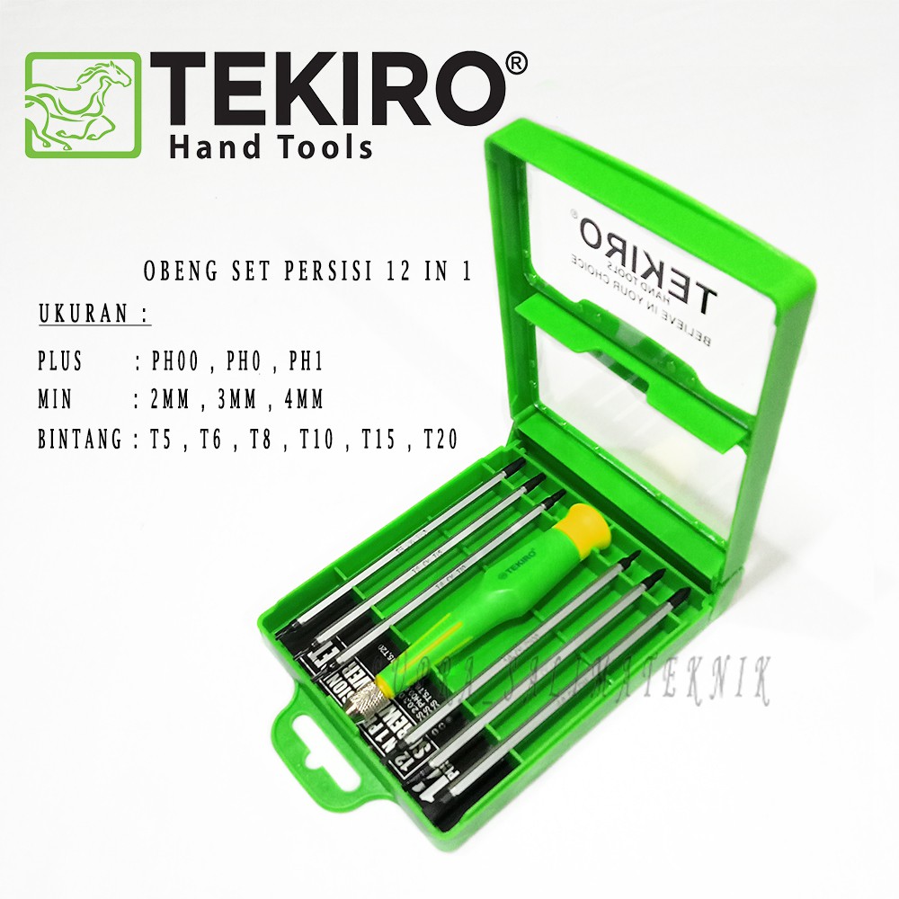 TEKIRO Obeng Persisi Set 12 in 1 Precision Screwdriver 12 IN 1 Tekiro