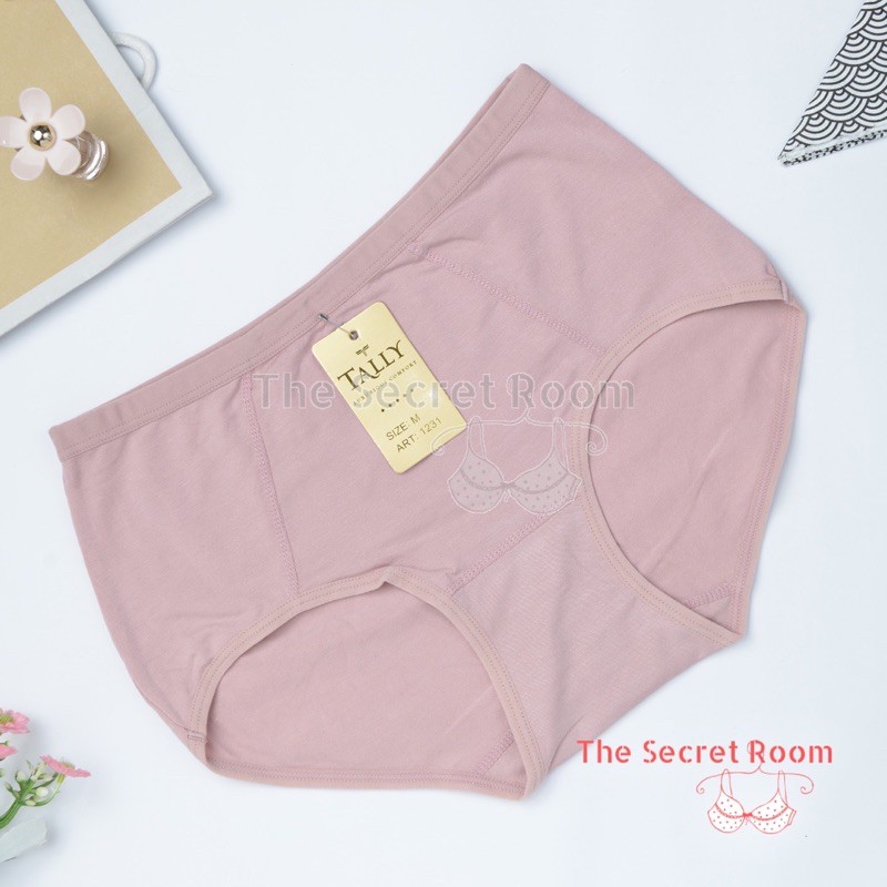 TALLY CD CELANA DALAM HIGH WAIST 1231 | BAHAN KATUN | ADA JAHITAN DI BAGIAN BELAKANG | SIZE M - XXL