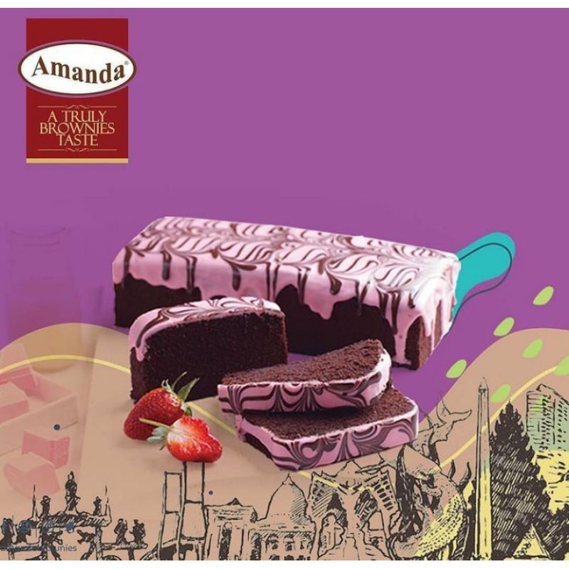 BROWNIES AMANDA MEDAN PINK MARBLE