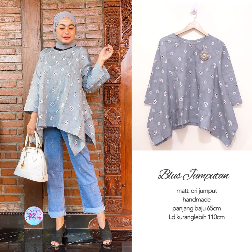 Blouse Batik Jumputan by Butik Batik Solo Bahan Katun kode Blouse Jumputan