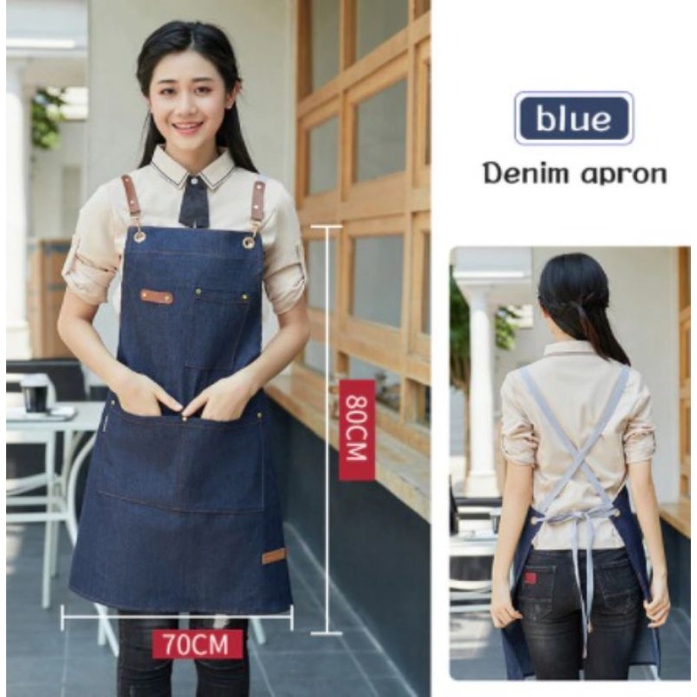 Celemek Masak Apron Masak Celemek Dapur Paron Dapur Apron Barbershop Apron Barista 6.8