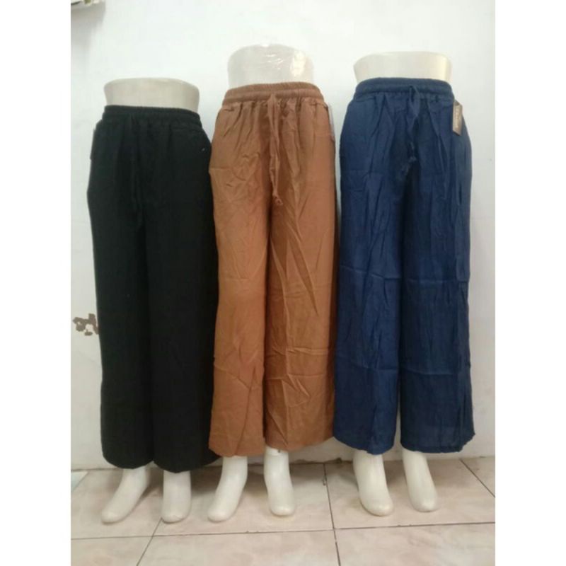 HIGHWAIST CELANA KULOT PANJANG JUMBO CELANA KULOT CELANA PANJANG WANITA KULOT BAHAN RAYON DEWASA JUM