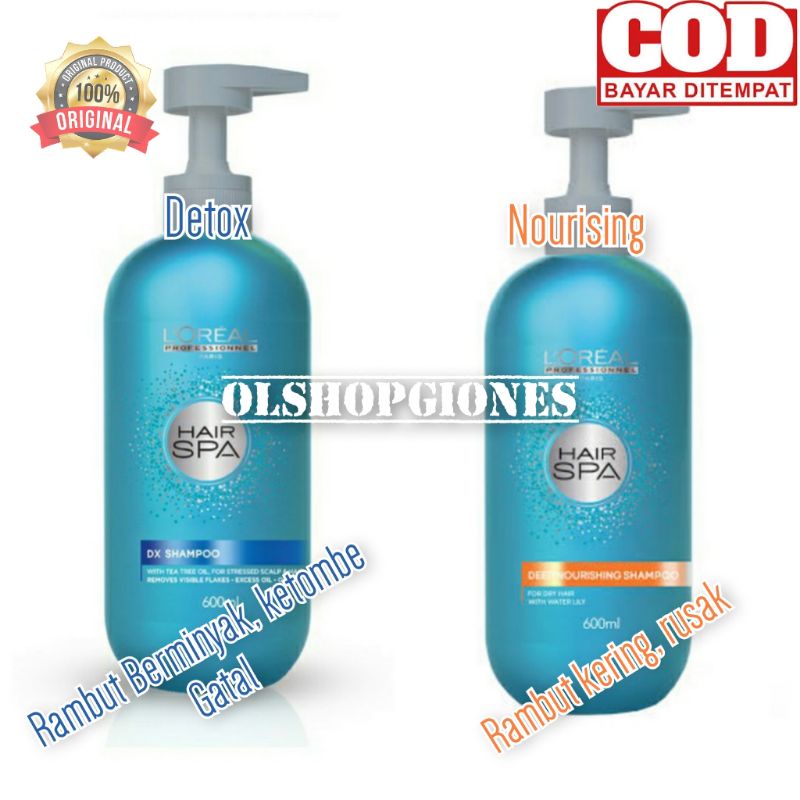 L'oreal Shampo Hair Spa 600ml Detox DX / Deep Nourising shampoo rambut ketombe rusak demage