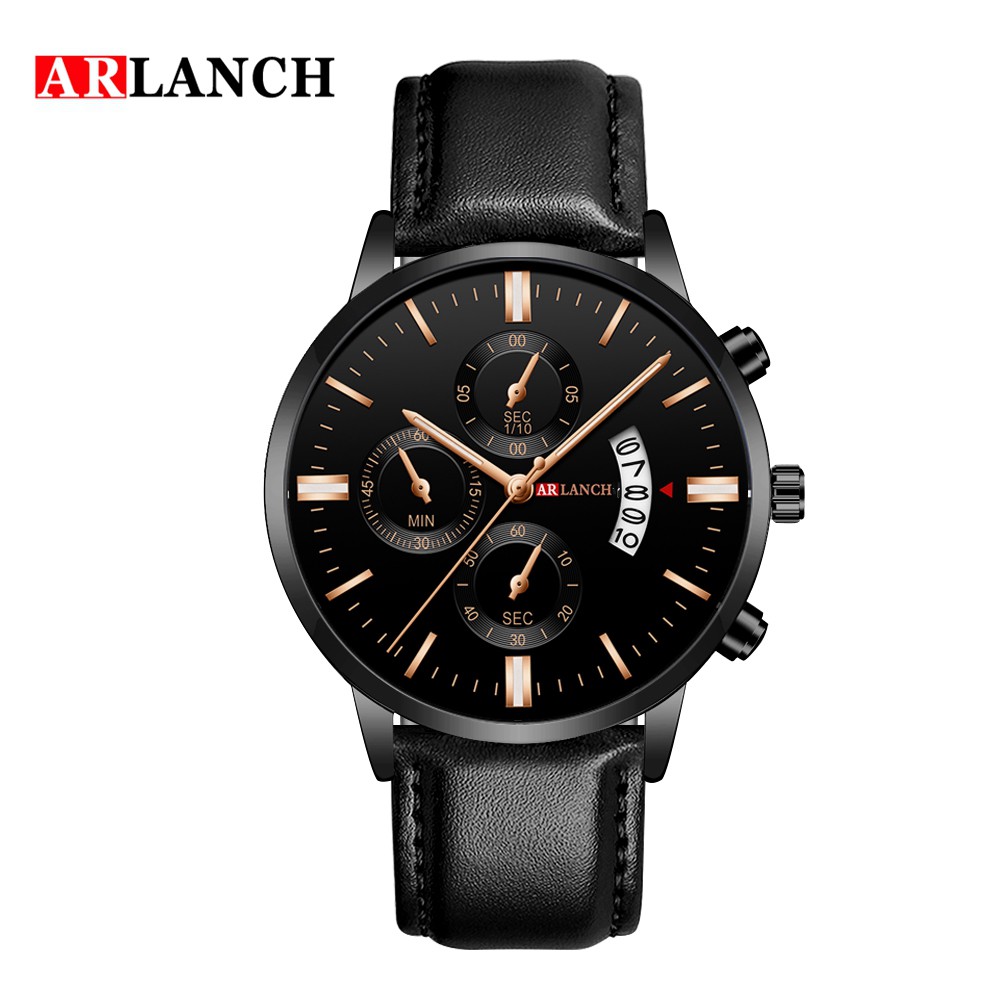 [Ready COD] Asli Arlanch Merek Jam Tangan Pria Quartz  Kalender